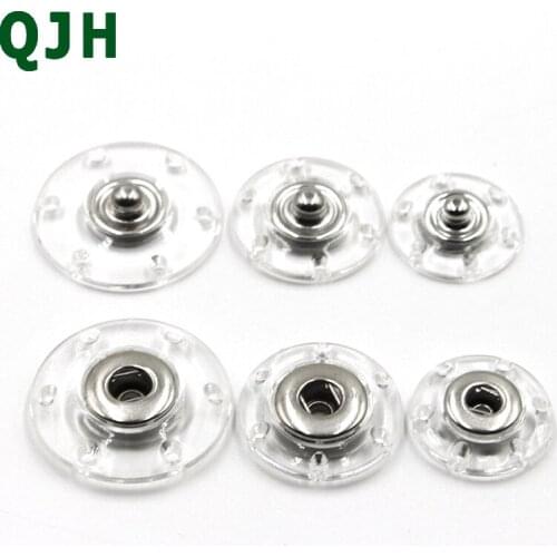 Upscale 20pcs Resin Transparent Snap Buttons Overcoat Invisible Press Button 18mm/21mm/25mm Buckle Handwork Sewing Accessories
