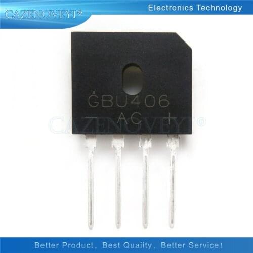 10pcs/lot GBU406 GBU 406 ZIP-4 In Stock