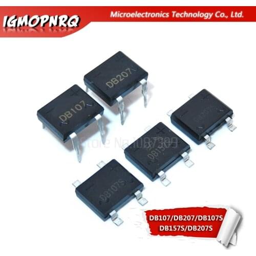 20pcs DB107S DB107 DB207S DB207 DB157S 2A 1000V Bridge Rectifiers 1A 1000V new original