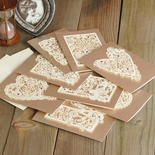 Vintage Laser Cut Cards,Universal Greeting Cards for birthday,daily greetings