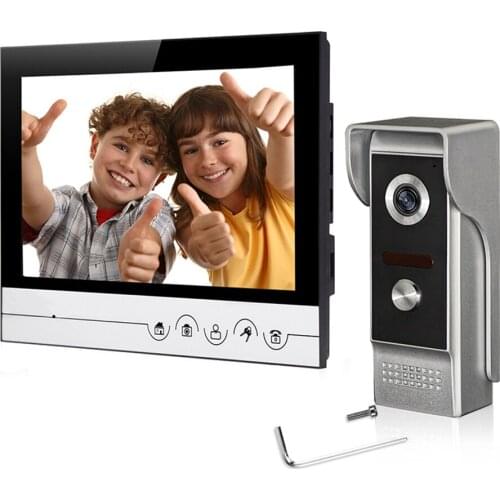 Large display Wired Video Doorphone Intercom System 9''Inch Monitor,Take Photo and Make Memory Funtion to Home Security