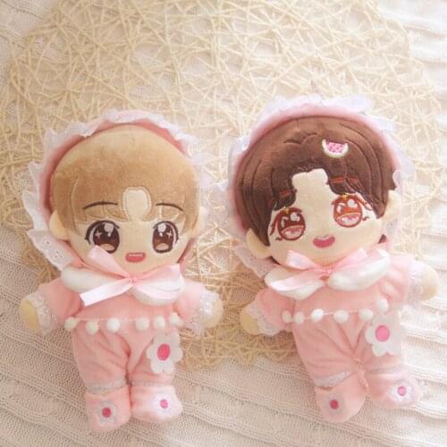 Pink Doll Clothes for 20cm Idol Dolls Accessories Plush Dolls Clothing Toys Korea Kpop EXO Dolls