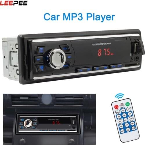 12 Pin Auto Accessories 12V 1 Din Blue Backlight Radio Audio Car MP3 Player FM AUX TF USB BT Support