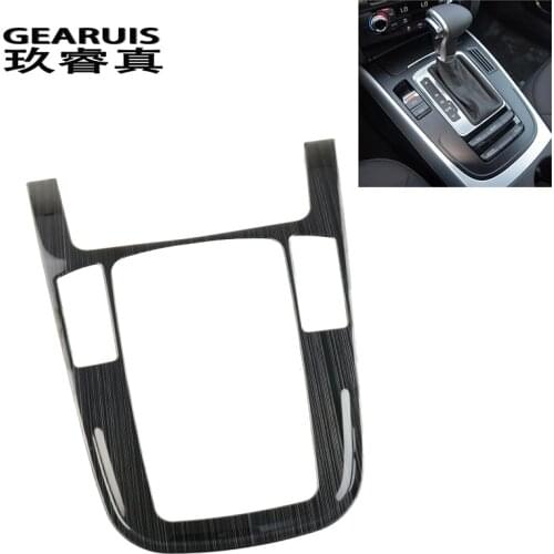 Car Styling Interior Central control Gear Panel Covers multimedia Decoration Stickers Trim For Audi A4 B8 A5 S4 Auto Accessories