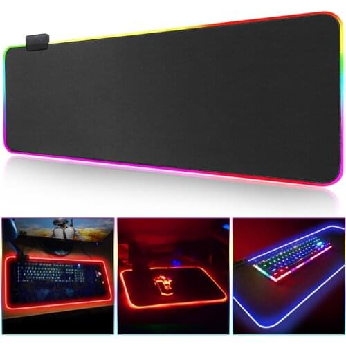 Large RGB Mouse Pad Gaming Mouse Pad Computer Mouse Pad Gamer XXL Mousepad Backlight Mause Pad 900x400 Carpet Keyboard Desk Mat