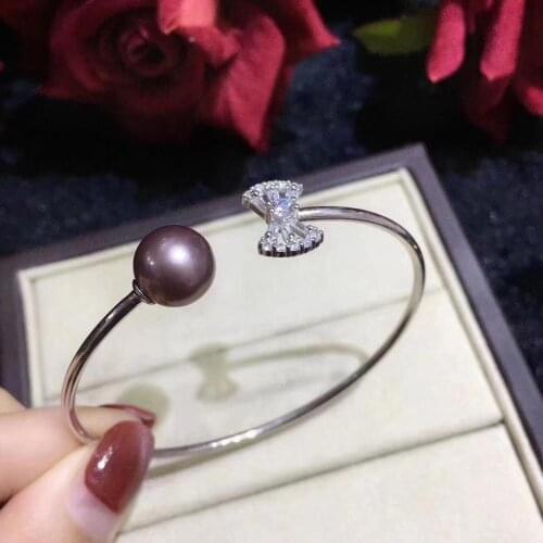 925 Sterling Silver Bow Knot Bracelet Mountings ADJUSTABLE Bangle Findings Jewelry Parts Fittings Accessories for Pearls Beads