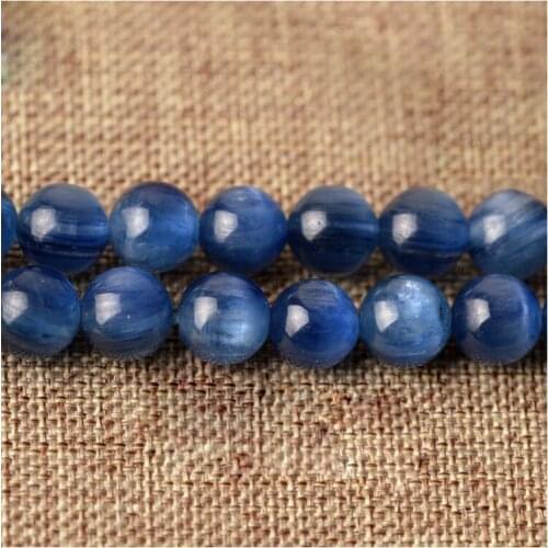 MADALENA SARARA AAAAA 4mm/5mm/6mm/7mm/8mm Genuinel Natural Blue Crystal Beads Strand 16" For DIY Jewelry Making