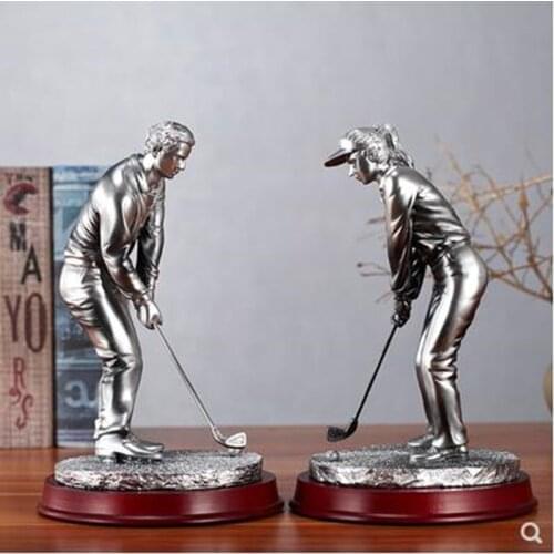 European style golf character model crafts, home restaurant, bar, office desk decoration craft gift
