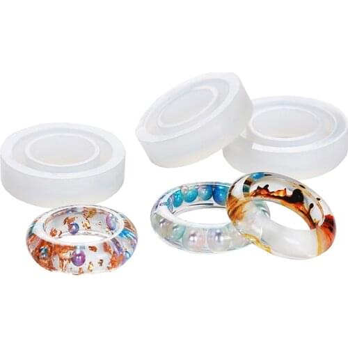 16/17/18mm Transparent Silicone Mould Dried Flower Resin Decorative Craft DIY arc ring mold Type epoxy resin molds for jewelry