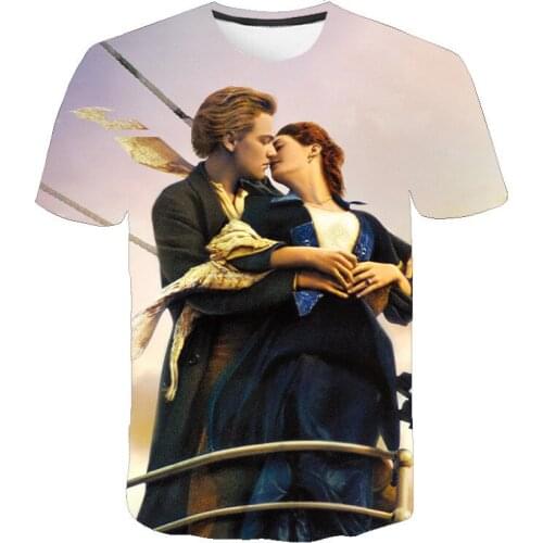 Anime 3d Print Game T Shirt Streetwear Tops Love Movie Titanic Men Women Fashion T-shirt Harajuku Kids Shirts Homme T Shirt