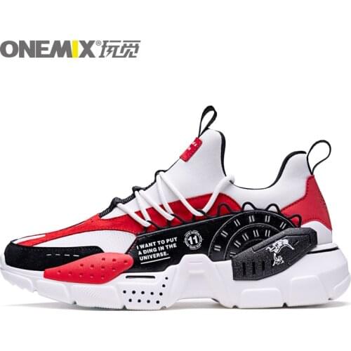 ONEMIX Breathable White Women shoe For Jogging High Top Platform Fashion Mens sneakers Light Flats Outdoor Unisex Running Shoes