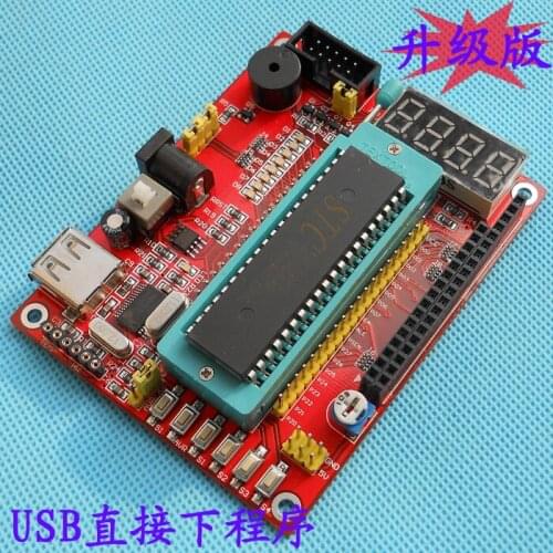 51 MCU Development Board 51 MCU Minimum System Board Learning Board Supports XP / WIN8 / WIN10 Red Board
