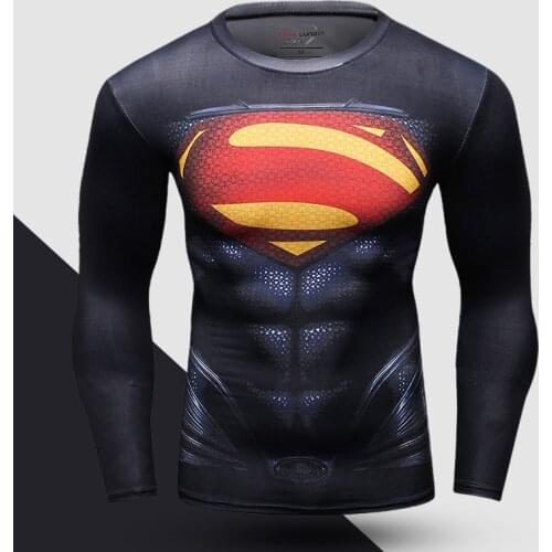 Mens Running Compression Shirt Long Sleeve Gym Sport T-shirt Fitness Sweatshirt Quick Dry Crossfiit Bodybuilding Workout Shirts