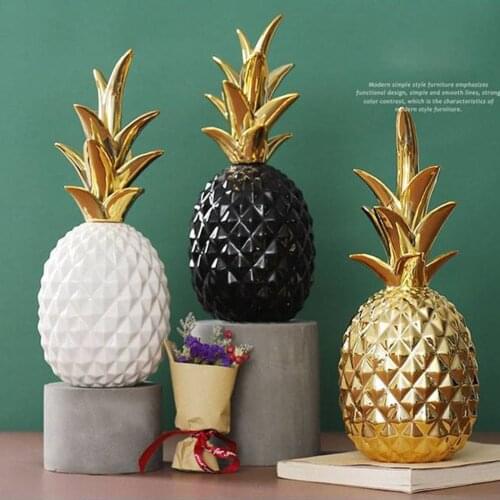 2021 New Nordic Light Luxury Resin Pineapple Creative Home Living Room Porch Model Room Soft Decoration Wedding Gift
