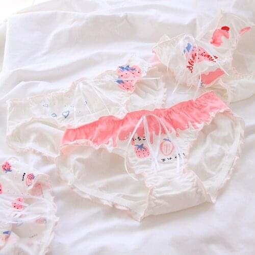 New Arrived Girl Panties Underwear Lace Briefs Cotton Lingerie Soft Comfortable Bowknot Cartoon Panty