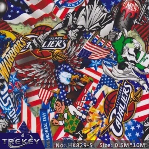 0.5M*10M Flag Parrot Graffiti Transfer Printing Film, Hydrographic film, Hydro Dipping Film Film For Aqua Print HK829-S