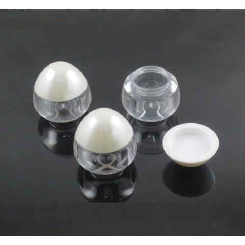 Empty 15g Cosmetic Cream Jar Plastic Egg Shaped Cosmetic Container Refillable Makeup Emulsion Facial Cream Container 50 pcs/lot