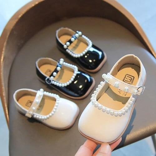 Girls Shoes Crystal Princess Shoes Bling Slip on Shoes For kids Glitter Mary Janes Elastic Bead Flats Baby Child Party Shoes