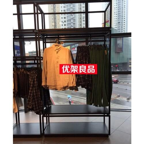 Clothing store display rack clothes hanger shelf landing clothing rack shelf display rack simple clothes