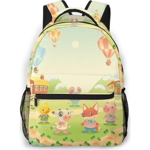 Backpack Women Shoulder Bag For Teenage Girls Cute Farm Animals Bagpack Female Ladies School Backpack