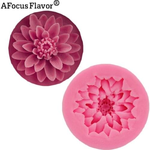 1 Pc 3D Flower Silicone Mold Fountain Cake Decorations Valentines Day Chocolate Making Clay Resins Baking Kitchen Stencil
