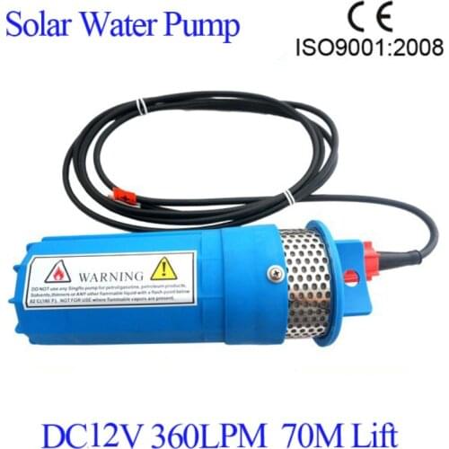 2 pcs/lot 12V DC 360LPH 230 Feet/ 70M Lift Small Submersible Solar Water Pump For Outdoor Garden Well