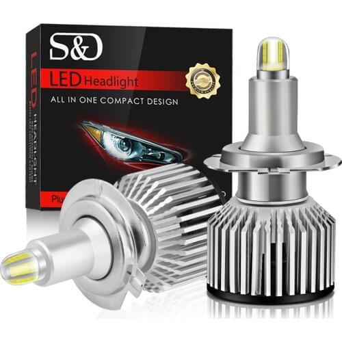 2Pcs Super Bright H11 H7 H1 Led Hb3 Hb4 CSP Chip 9005 9006 For Car Headlight Bulb Canbus Hir2 9012 Lights Turbo Lamp 60W 12000lm