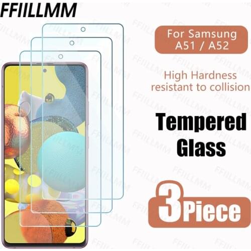 3Pcs/Lot Tempered Glass For Samsung A51 A52 5G Screen Protector For Samsung A51 A52 9H Protective Glass For Samsung A51 A52 Film