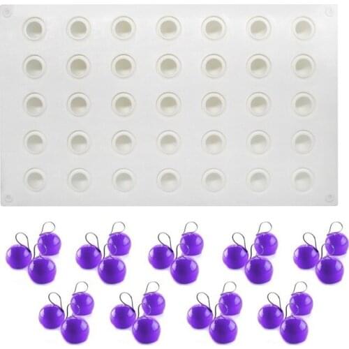 35 Even Small Semi-circular Loose Mist Mold Silicone Mousse Mold French Dessert Christmas Cake Decorative Mold DIY Baking Mold