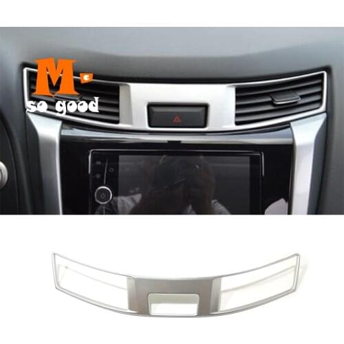 ABS Matte For Nissan Navara NP300 accessories 2017 2018 2019 Car Styling Car middle air outlet Decoration Cover Trim