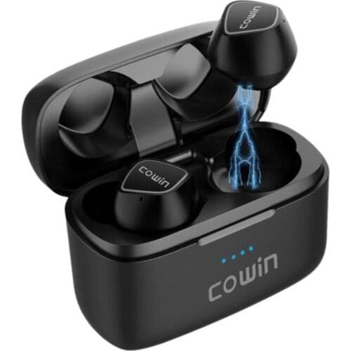 COWIN KY02 TWS Wireless Headphones Bluetooth 5.0 Sport Earbuds Headset With Mic For All Smart Phone For Xiaomi,Black