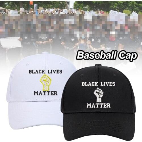 Embroidered Baseball Cap BLACK LIVES MATTER Adjustable Comfortable Sun Hat For Unisex For Outdoor Sports Activities Camping