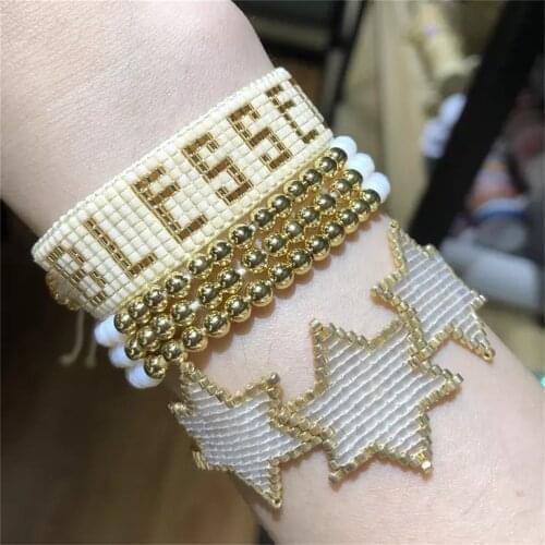 ZHONGVI Star Bracelet For Women Jewelry Fashion Bead Woven Jewellery Adjustable Tassel Bracelets Bohemian Handmade Pulseras