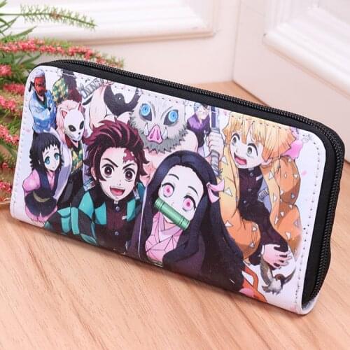 Janpan Anime Demon Slayer: Kimetsu No Yaiba Kamado Tanjirou Kibutsuji Muzan Prop Large Capacity Student Pencil Toys Case Wallet