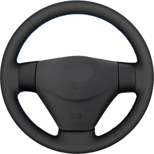 Car Steering Wheel Cover Hand-stitched Black Artificial Leather For Hyundai Getz (Facelift) 2005-2011 Accent 2006-2011