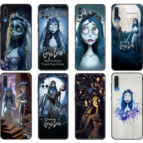 Black tpu Case For Samsung Galaxy A50 50S A30S A10 A01 A11 A21S A31 A41 A51 A71 M21 M30S S10 LITE Cover Corpse Bride