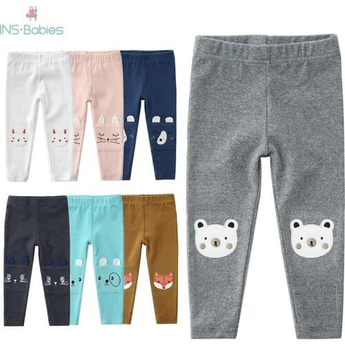 Children Clothing Girls Cartoon Pants Spring And Autumn Trousers 2-6y Girls Tide Elastic Breathable Leggings Kids Casual Pants