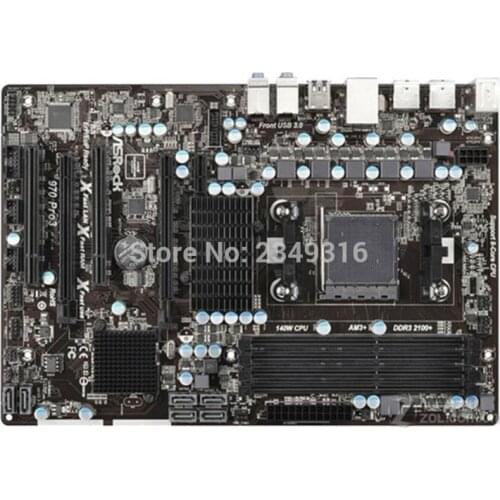 For ASRock 970 Pro3 R2.0 Original Used Desktop for AMD 970 Motherboard Socket AM3 AM3+ DDR3 SATA3 USB3.0