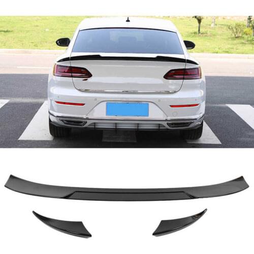 K-SEEK Design Gloss Black High Kick Rear Trunk Lid Wing Spoiler U-Resistant Car accessories