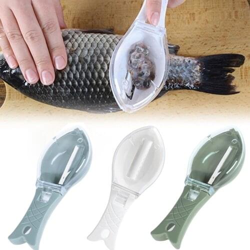 Kitchen Fish Scale Scraper Fish Skin Brush Graters Fast Remove Fish Knife Cleaning Peeler Scaler Scraper Kitchen Gadgets
