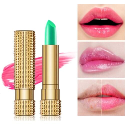 Magic Temperature-changed Color Natural Aloe Vera Moisturizing Long Lasting Lips Makeup Stick Cosmetic
