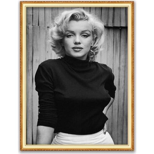 Marilyn Monroe DIY 11CT Embroidery Cross Stitch Kits Needlework Craft Set Printed Canvas Cotton Thread Home Decoration Design