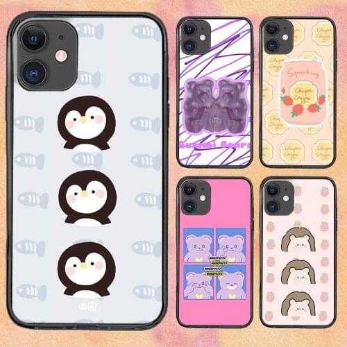 Cartoons Cute Couples Phone Case For iphone 12 11 6 Mini Pro XS Max X XR 7 8 Plus Soft TPU Cover 12Pro 11Pro 12Mini