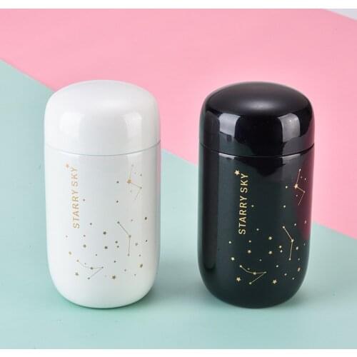 Mini Thermos 304 Stainless Steel Coffee Mug Cute Starry Sky Thermos Bottle Portable Water Bottle Girls Office Sport Cup 200ML