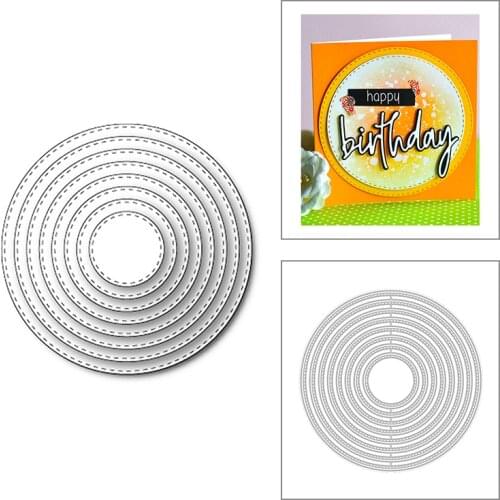 2020 New Circle Nesting Layered Metal Cutting Dies For DIY Cut Paper Craft Making Round Decoration Card Scrapbooking No Stamps
