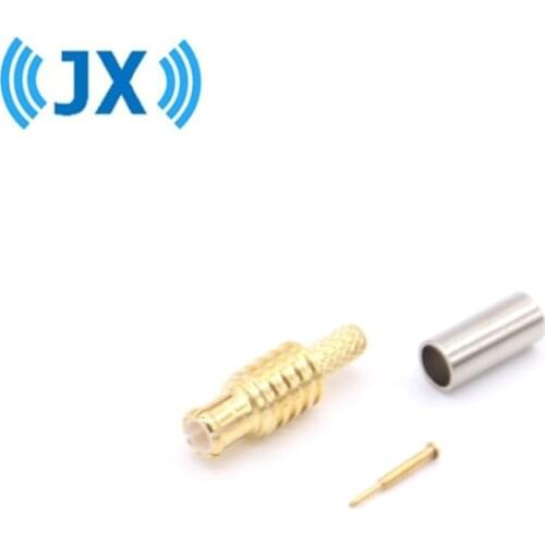JX MCX male crimp RF connector MCX male crimp Plug for RG316 RG174 LMR100 coaxial cable fast ship