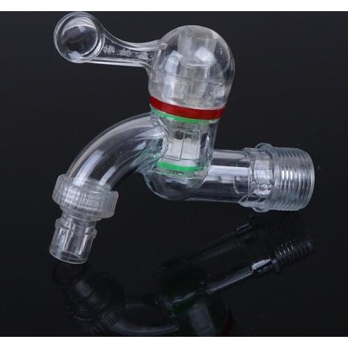 Plastic Male Thread Faucet PC Water Tap Garden Irrigation Connector Washing Machine Water Valve Bibcocks Accessories 15mm 20mm