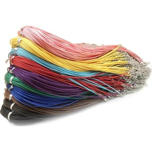 15Pcs/Set 1.5mm Black Brown Colorful Leather Cord Adjustable Braided 45cm Cord For Bracelet Necklace DIY Jewelry Making Charm