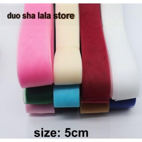 2" 5cm Flat Plain Crin Horsehair Crinolines Fabric/Braid fabric for crafts,Women diy hat accessories
