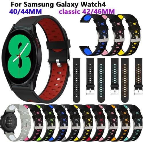 20mm Smartwatch Bracelet Strap For Samsung Galaxy Watch 4 40 44mm Watch4 Classic 42 46mm Silicon Watchband Wrist Straps Correa